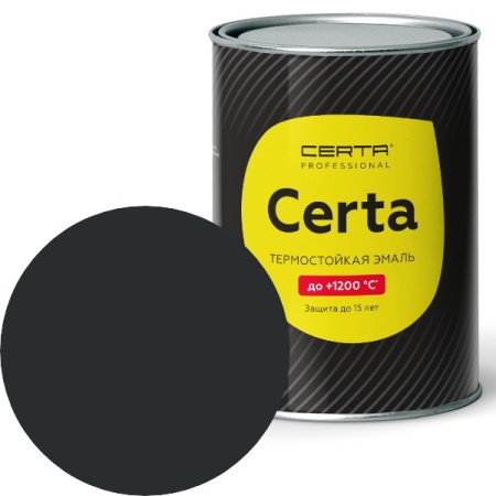 CERTA до 600°С антрацит (угольно-черный) (~RAL 9017) 0,8 кг
