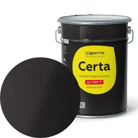 Термостойкая эмаль CERTA черный 800 °C 4кг
