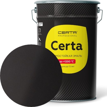 Термостойкая эмаль CERTA черный 800 °C 25 кг