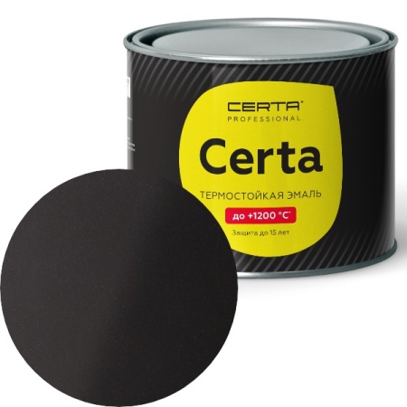 Термостойкая эмаль CERTA черный 800 °C 0,4 кг
