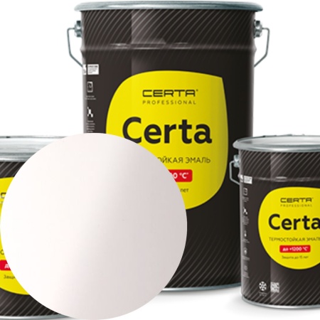 CERTA 2К (двухупаковочный)  эмаль антикоррозионная термостойкая до 600°С цвет белый   4,3 кг+0,225кг отвердитель